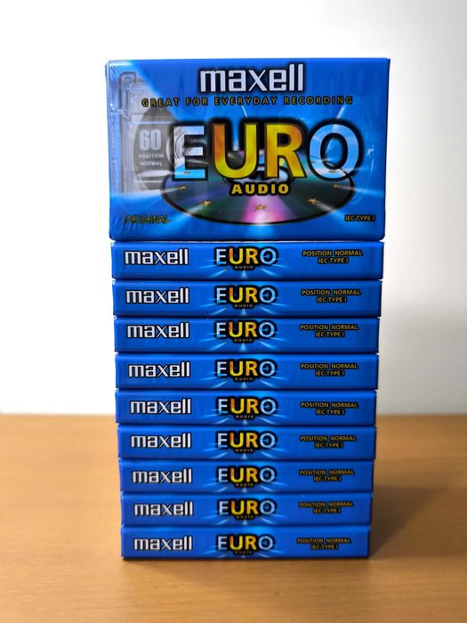 10x Cassetes Maxell Euro 60 Novas e Seladas