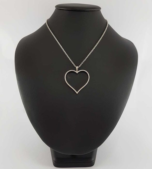 Złoty naszyjnik w stylu Chopard - SERCE  z brylantami  O,62 carat