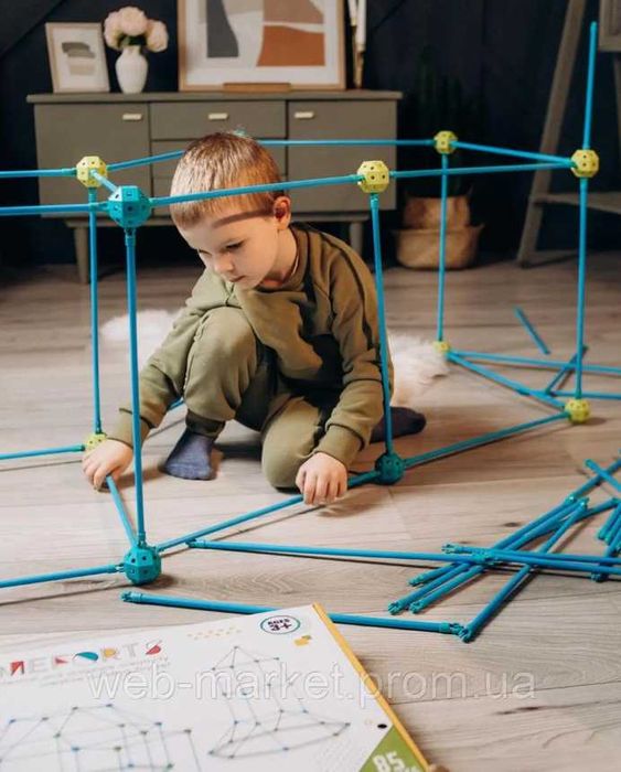 Подарунок Дитячий ігровий 3D конструктор Намет Халабуда  (85 деталей)