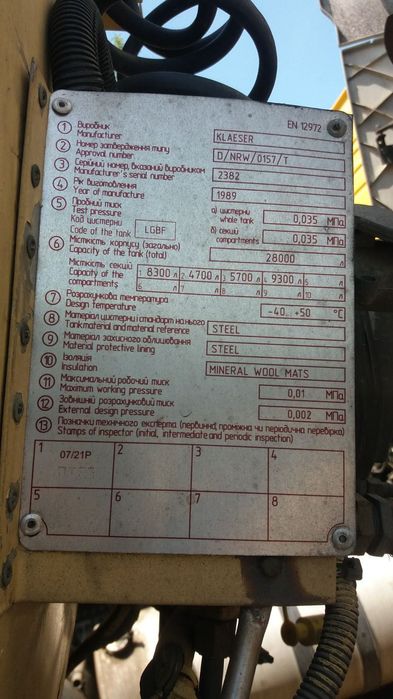 Полуприцеп Цистерна Klaeser TSA