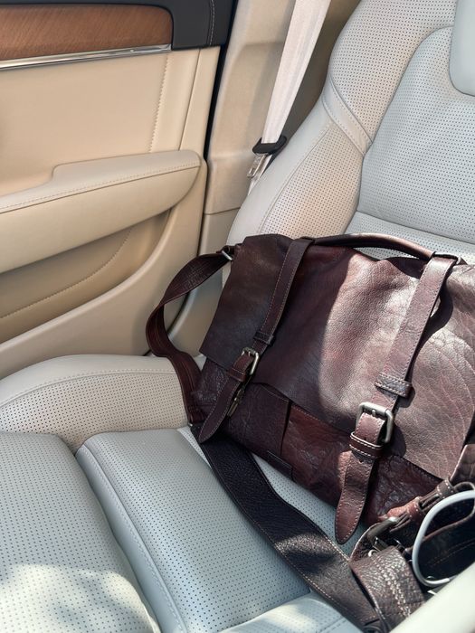 Шкіряна сумка-портфель