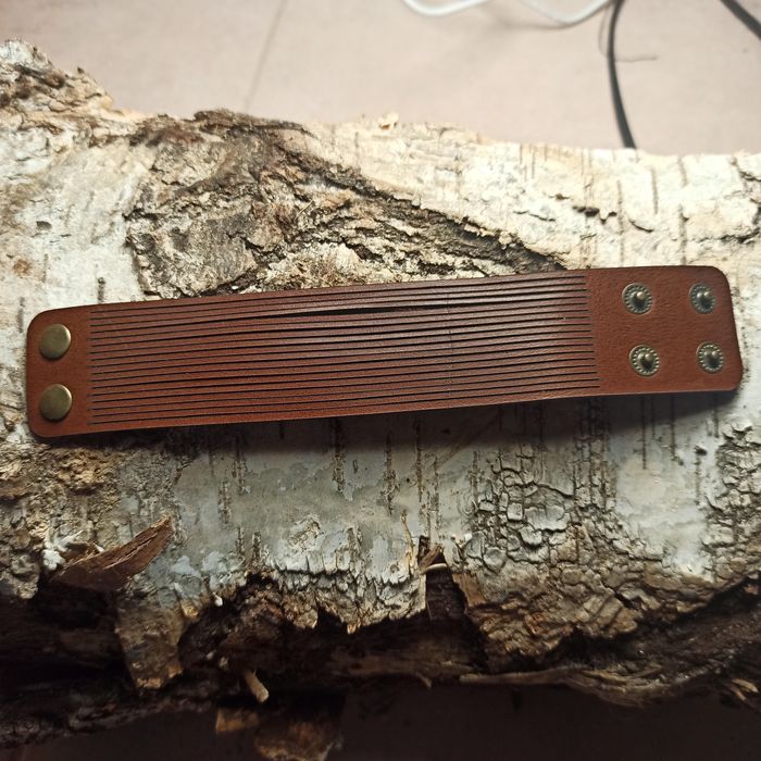 rękodzieło, bransoletka ze skóry naturalnej