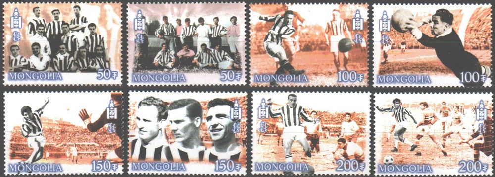 Znaczki pocztowe. Mongolia 2004 MNH XF. Sport piłkarski - Juventus