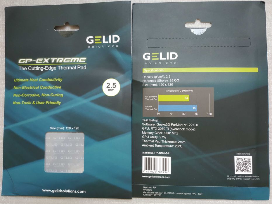 Термопрокладка 120*120 mm 12 /12.8 / 14.8 /15 W/mK