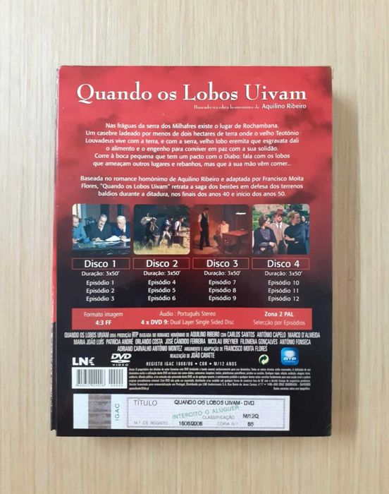 Quando os Lobos Uivam (Série RTP Edição Especial) 4x DVD