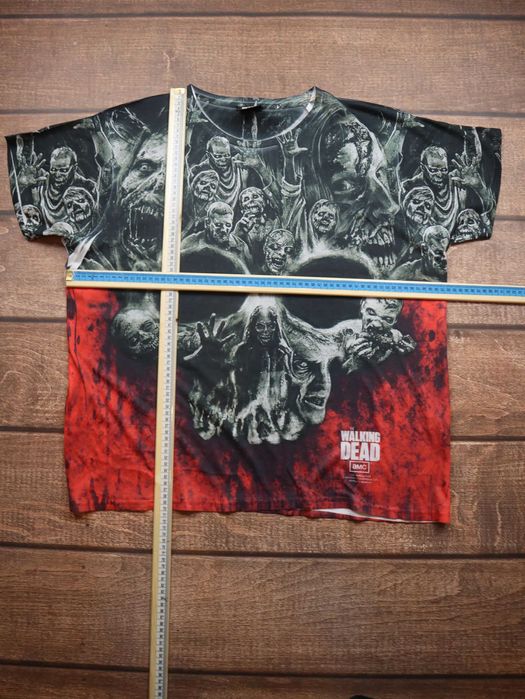 2015 The Walking Dead AMC grey tshirt tee koszulka z krótkim rękawem