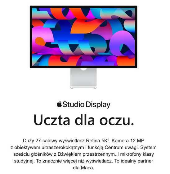 APPLE Studio Display Monitor 27 Retin 5K NOWY Ekran Gwarancja Keyboard