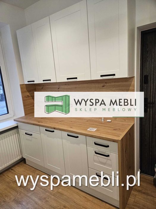 NOWA kuchnia meble kuchenne każdy wymiar MDF jasny szary biały dąb