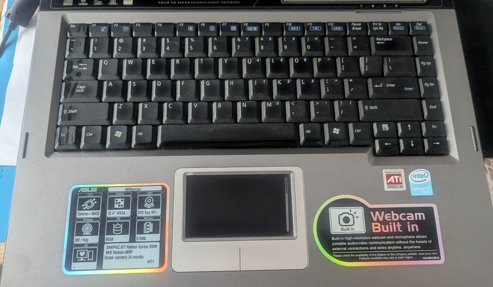 Laptop ASUS A6R na części