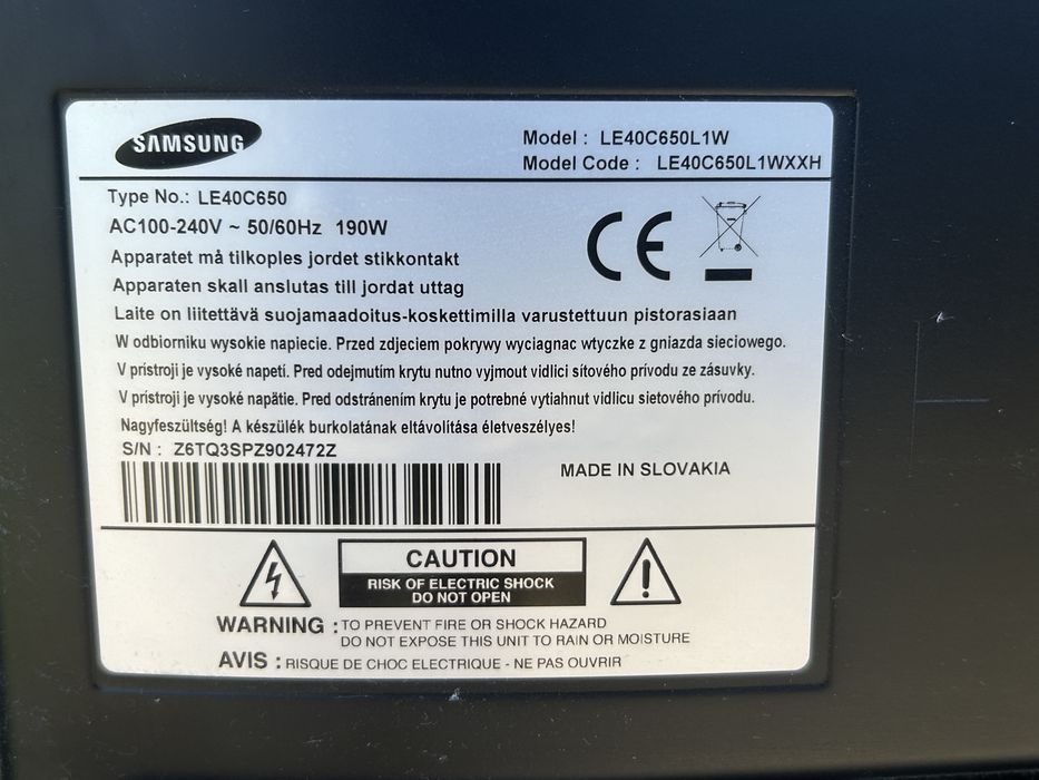 Telewizor 40” Samsung LE40C650