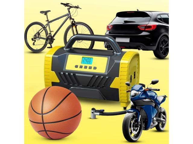 Kompresor samochodowy 12V 230V pompka przenośna sprężarka