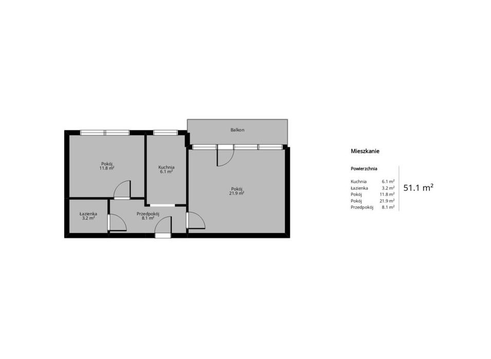 2 pokoje | Balkon z widokiem | Winda | Kurdwanów