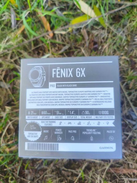 Garmin Fenix 6X Pro – Em excelente estado (Com Caixa e Bracelete Extra)