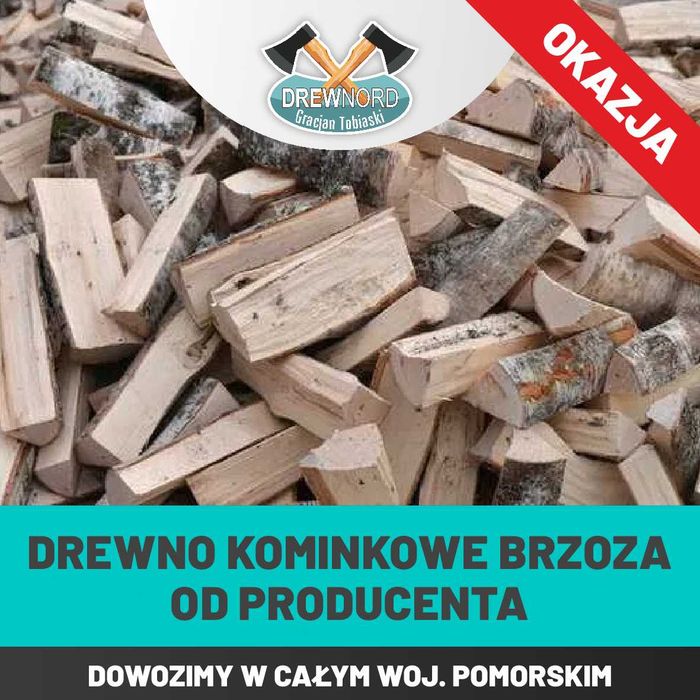 BRZOZA UKŁADANA | 370zł | Transport | Drewno Kominkowe | Opałowe