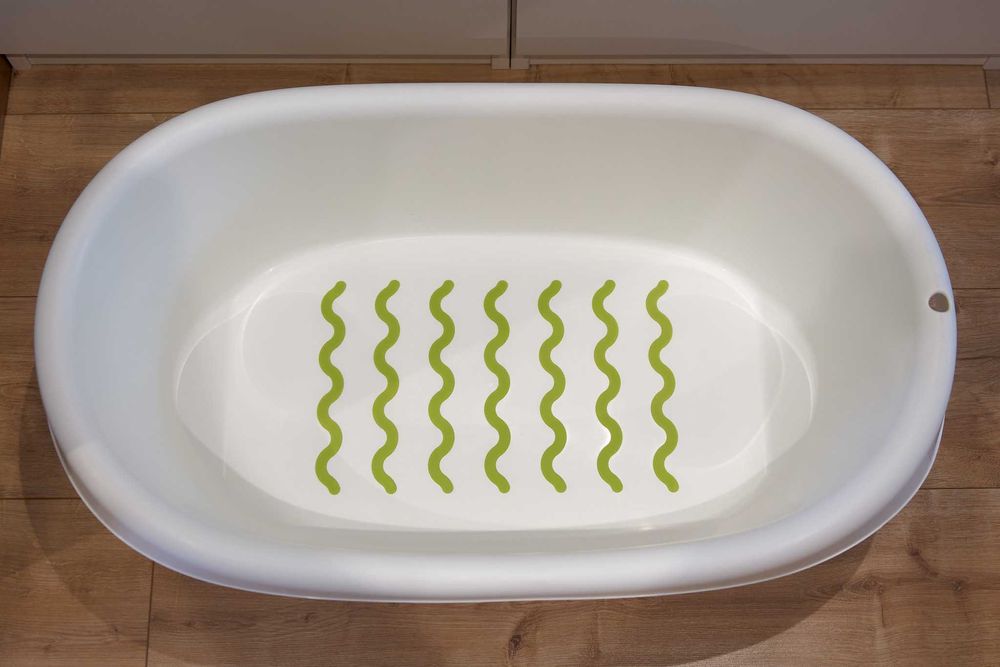 Wanienka niemowlęca IKEA LÄTTSAM biało-zielona