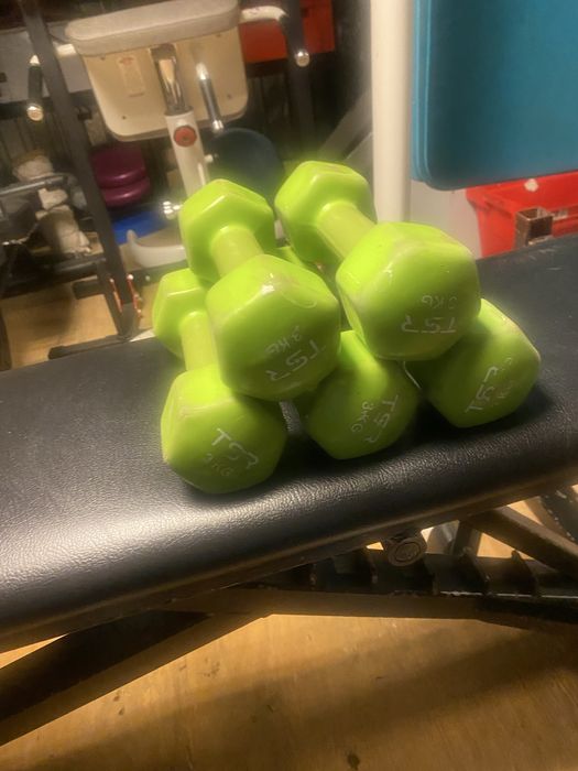 Hantelki żeliwne ogumowane 3 kg