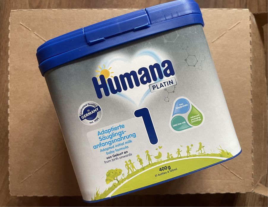 Суміш Humana 1 - ящик 4 банки 08.26!!