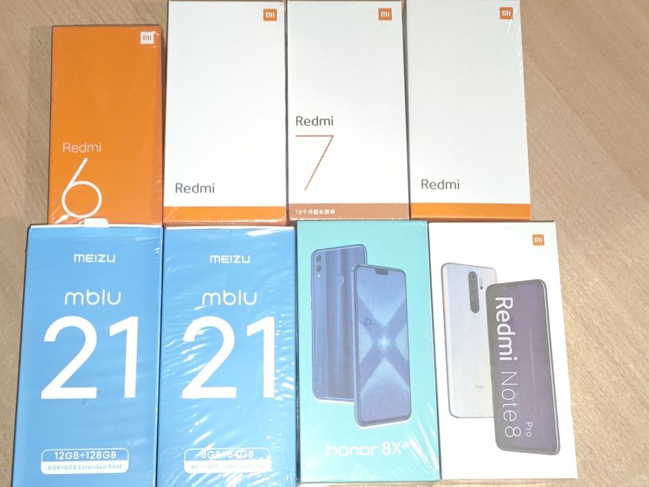 Смартфони нові Redmi Meizu Honor
