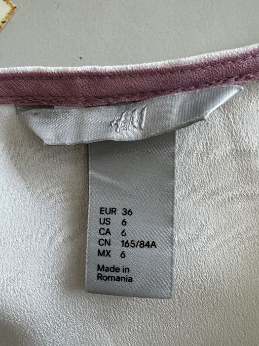 H&M biały top na ramiączkach luźny old money style  r. S