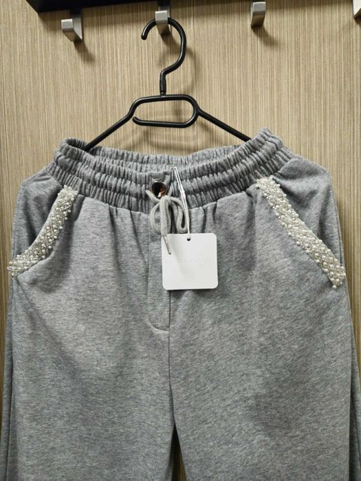 Szare spodnie r. L/XL bawełna długie, koraliki Eleven Roma !!!