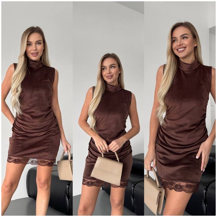 Жіноча велюрова сукня