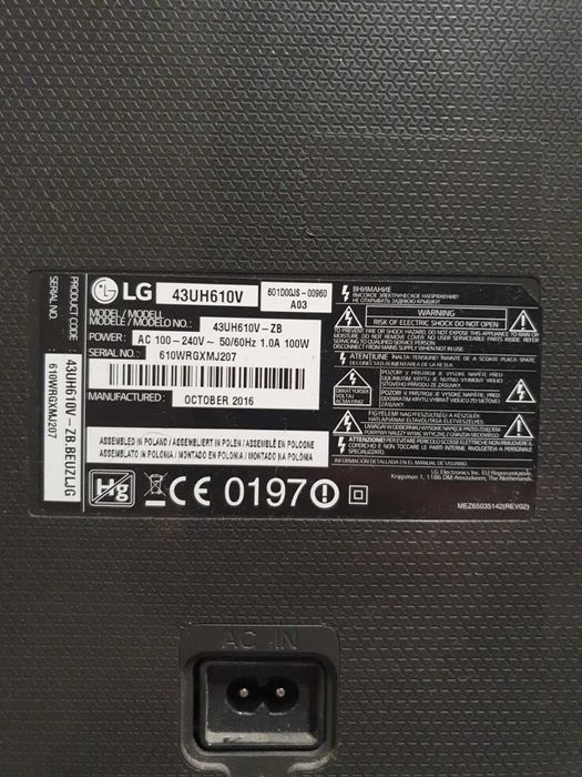 TV LG 43' 43UH610V 4K SmartTV *ler descrição