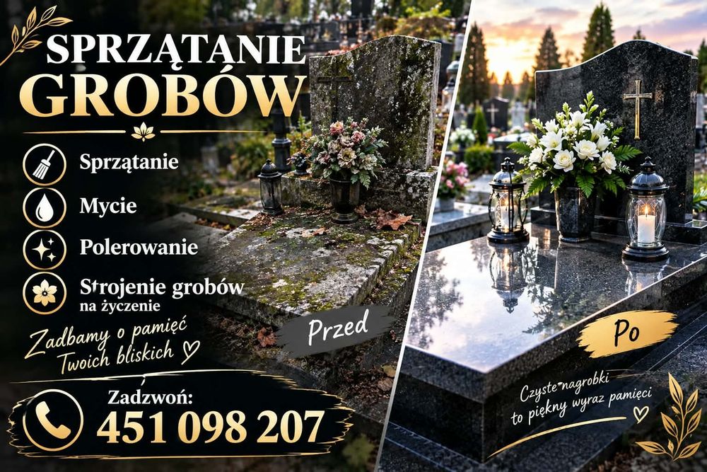 Sprzątanie grobów Śląsk