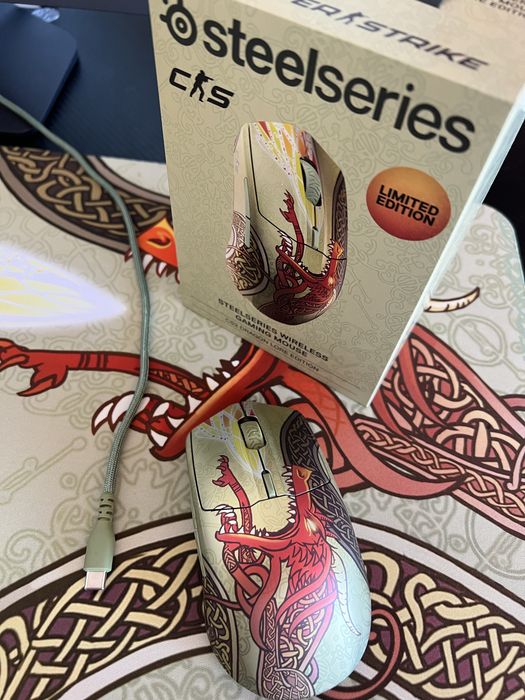 Vendo Rato Gaming Steelseries Wireless CS2 Dragon Lore Edition - Novo!