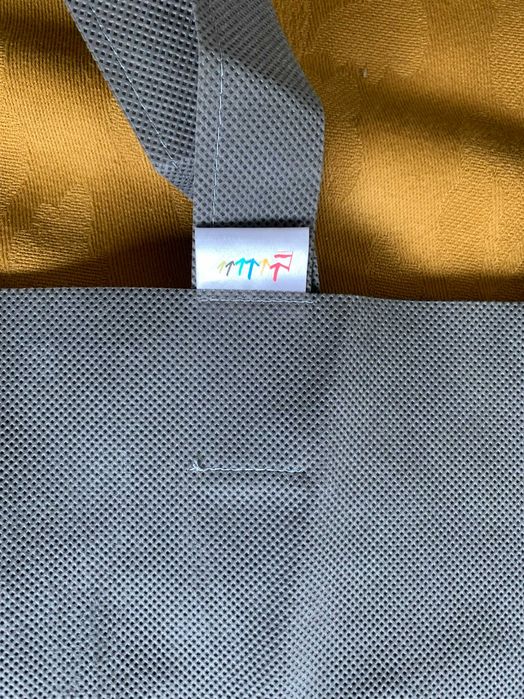 Duża szara wielorazowa torba ekotorba na zakupy nowa