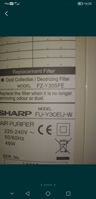 Sharp Oczyszczacz powietrza