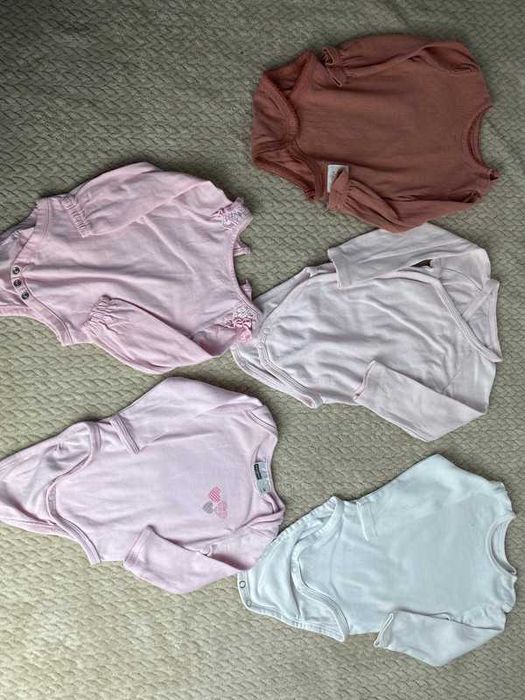 5-pak body z długim rękawem 68 paka ubrań zestaw