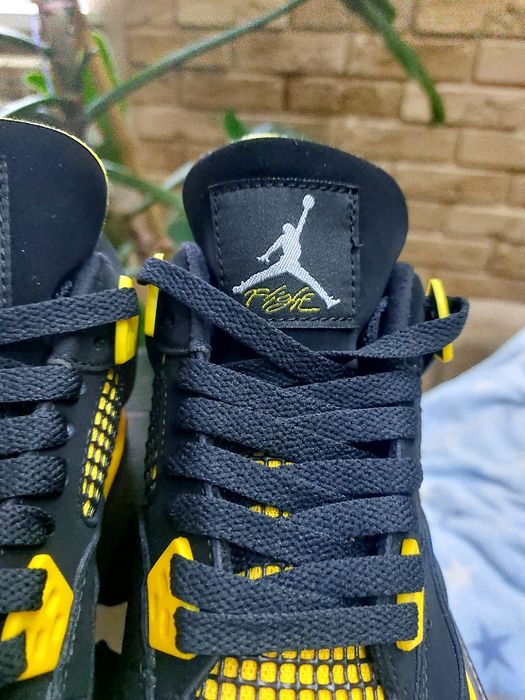 Damskie Buty Retro Air Jordan 4 Yellow Thunder