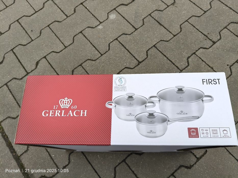 Garnki Gerlach first nowe 6 elementow