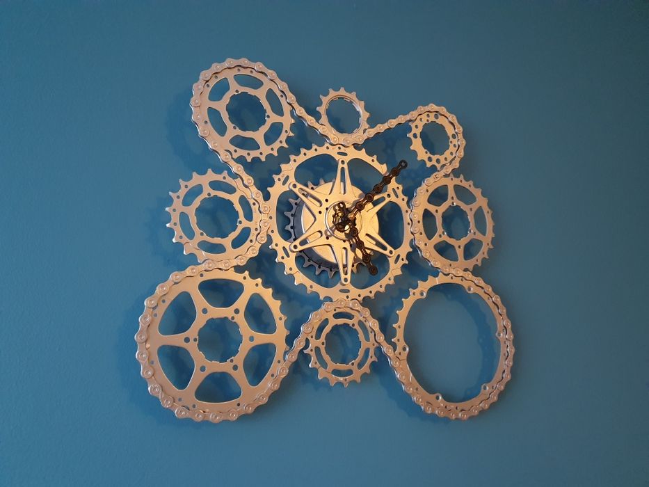 Zegar ścienny rowerowy rowerzysty