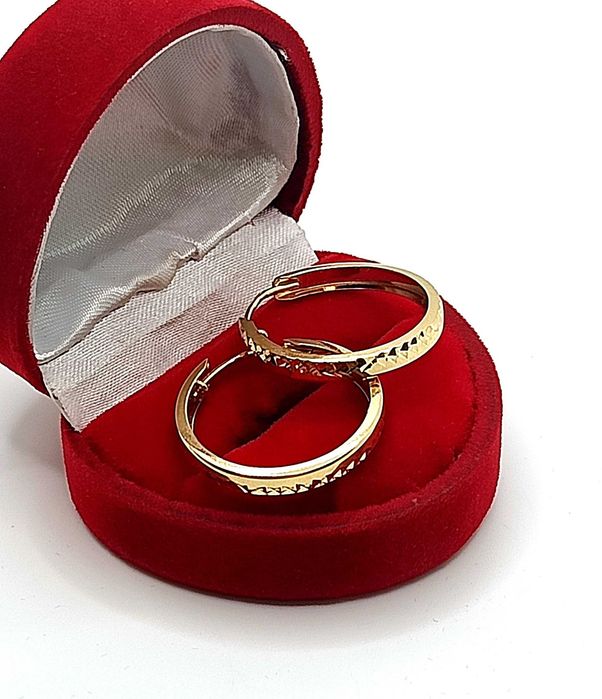 Złote kolczyki koła kółka Pr.585 W:2,38gr Śred: 2cm