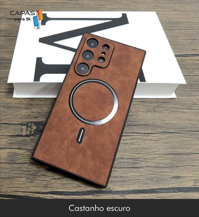 Capa couro Samsung S24 S23 S22 S21 S20 Ultra Plus - PORTES INCLUIDOS