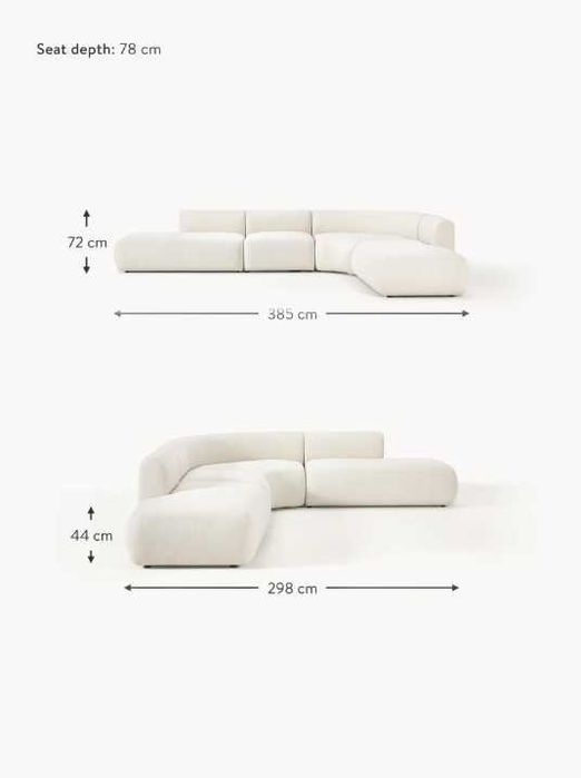 Narożna sofa modułowa Sofia (4-osobowa) (Westwing)