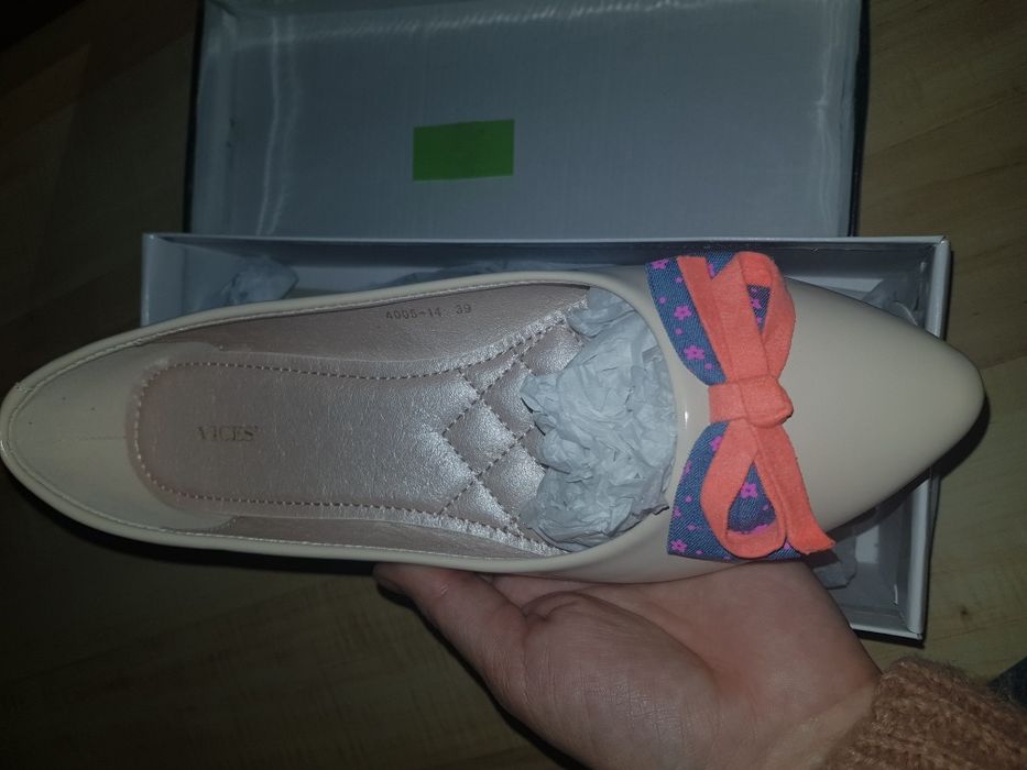 Baleriny vices rozmiar 38 nowe