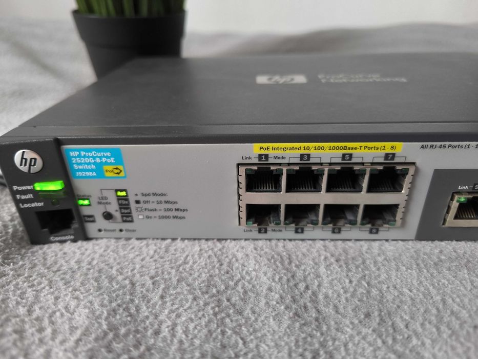 Switch HP ProCurve 2520G POE Zarządzalny Porty SFP