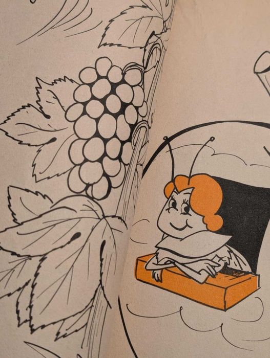 Kolorowanka Pszczółka Maja 1977 Biene