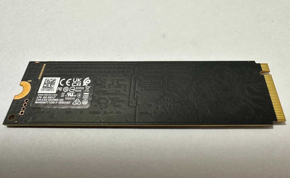 Нова 1TB SSD Micron M.2 2280 NVMe PCIe 4.0 x4, 7000 MB/s/ NEW ОПТ, Гарантія 1 міс