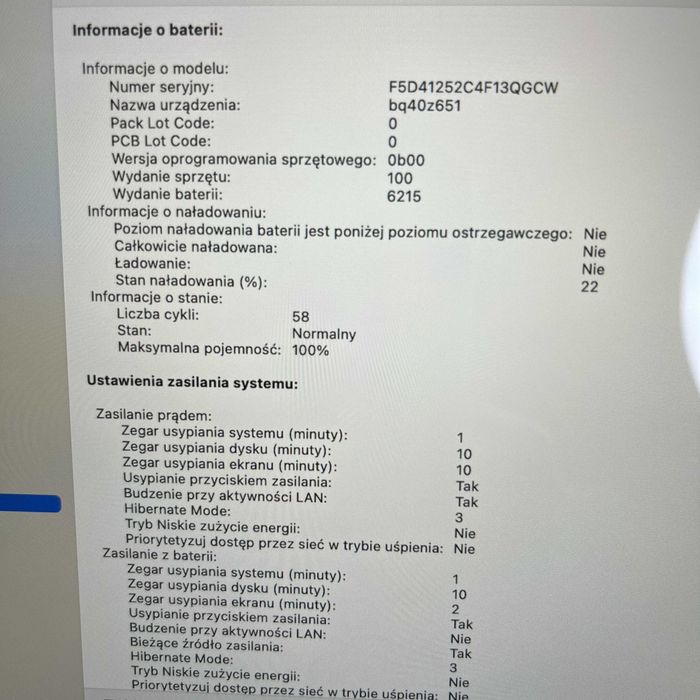 Laptop MacBook Air M2 13.6Inch 8/256GB  | Używany | 100% Baterii |