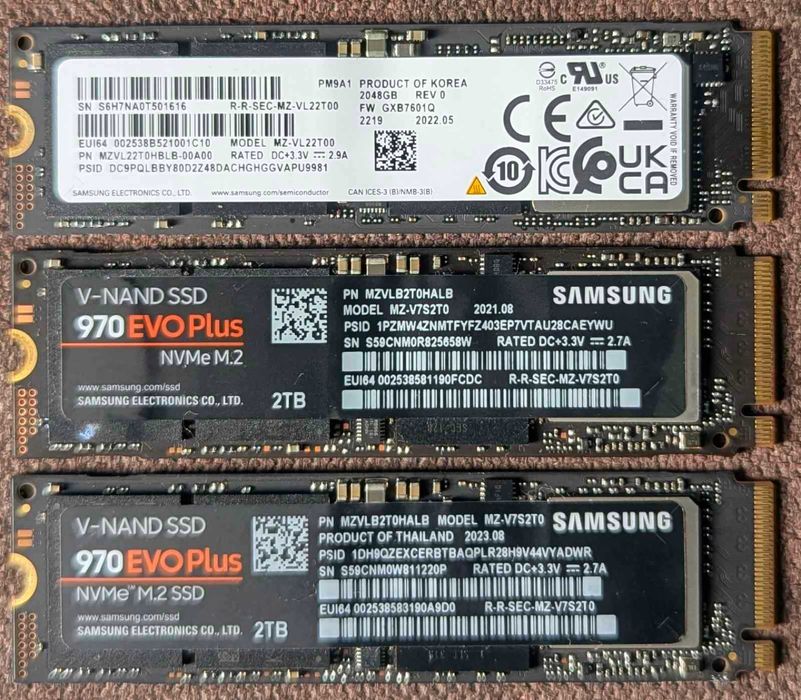 SSD М2 Nvme-Sata3 256-512-1-2TB