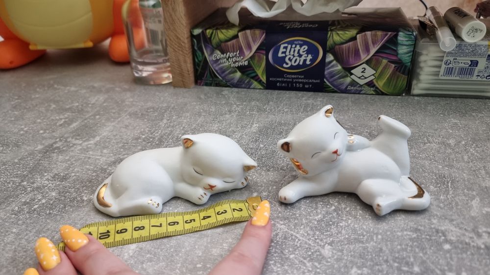 Статуэтки коты, котики, котята 2шт каждый по 10см