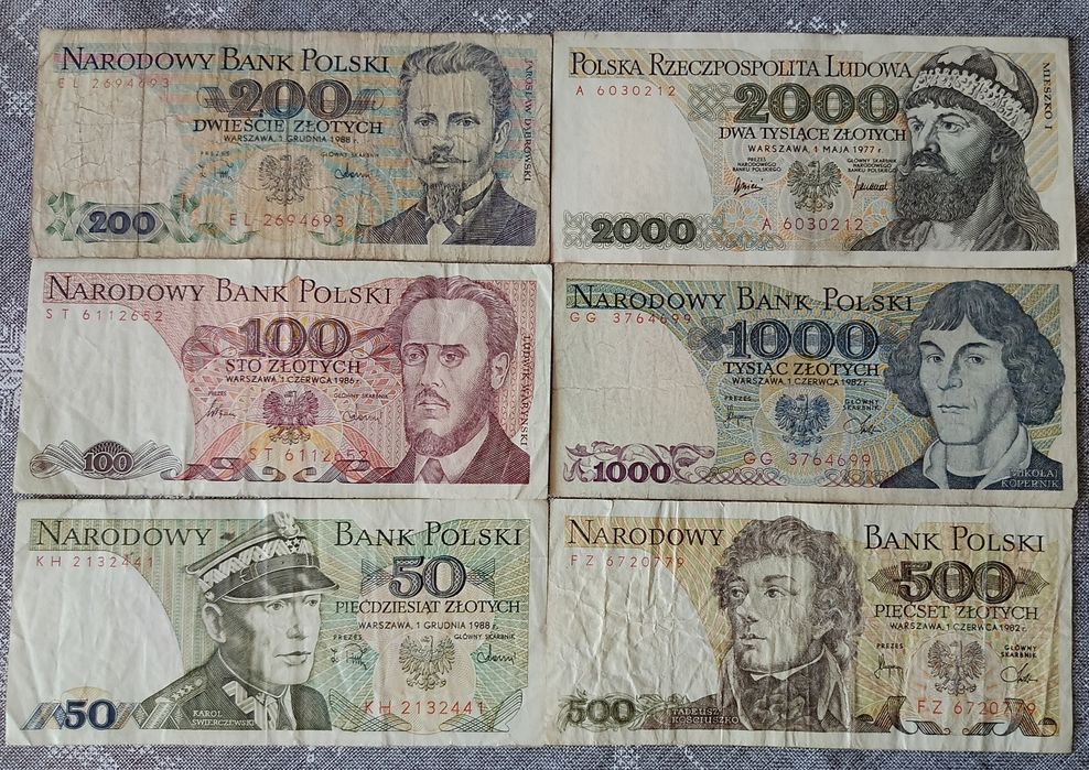 Banknoty kolekcjonerskie PRL