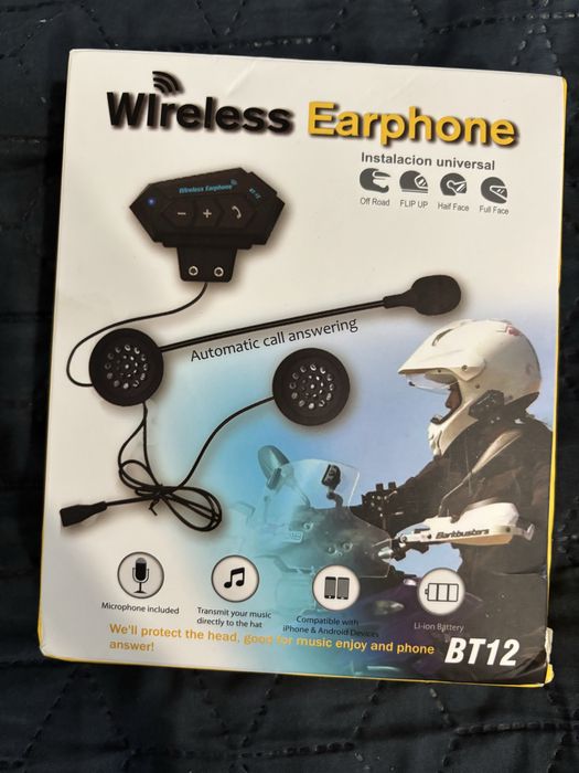 Zestaw sluchawkowy bluetooth motocyklowy BT12