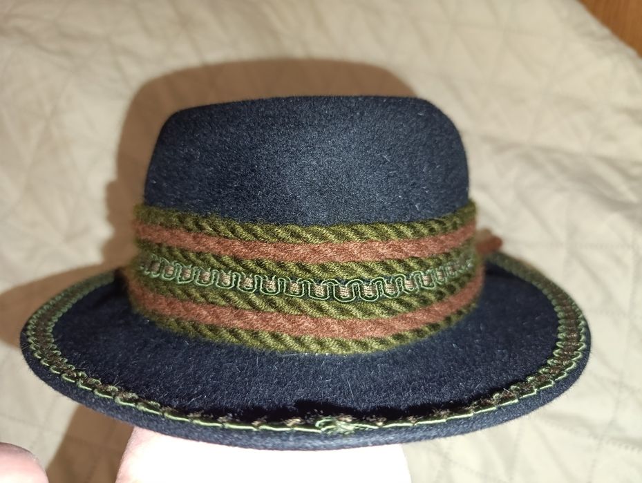 Мужская охотничья гуцульская шляпа Ischler Hut Austria, черная, р.56