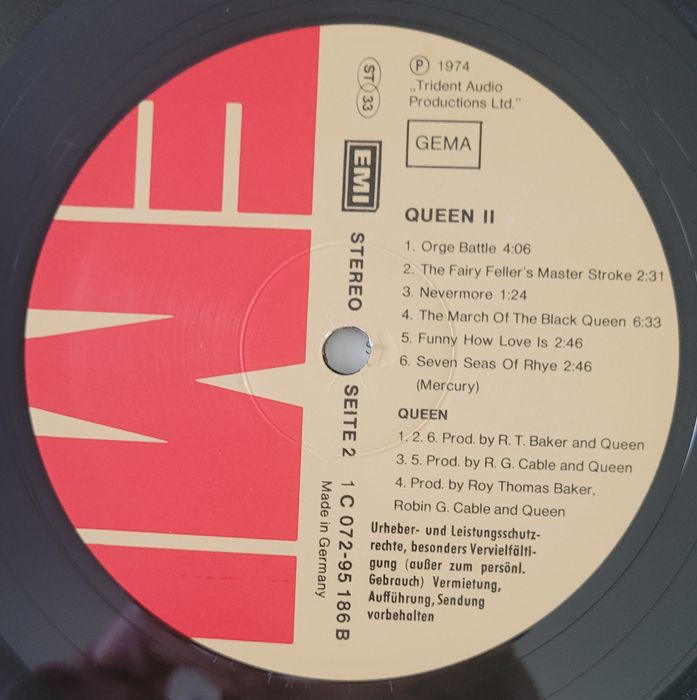 Queen - Queen II  LP 1977 Ger. EX!