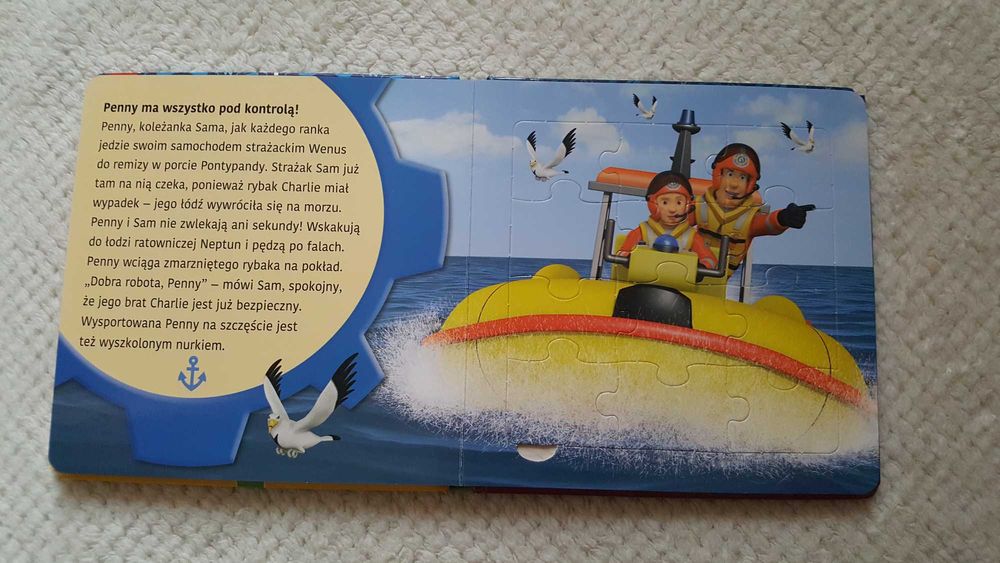 Książka z puzzlami Strażak Sam, 12 elementów