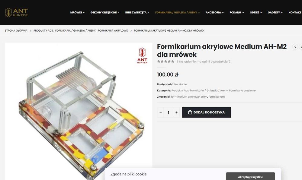 Piękne formikarium kompaktowe